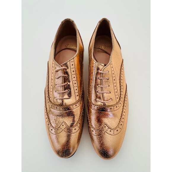 J. Crew Shoes - NWOB J Crew rose-gold leather Oxford OPEN BOX Size 7.5